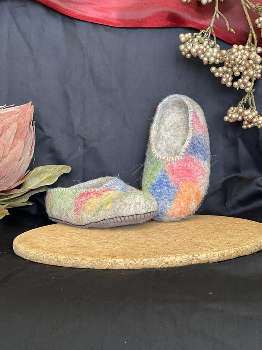 Chaussons mongols arc-en-ciel