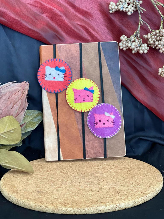 Marque-page tête de chat en feutrine