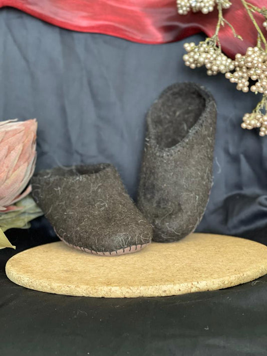 Chaussons mongols brun/noir