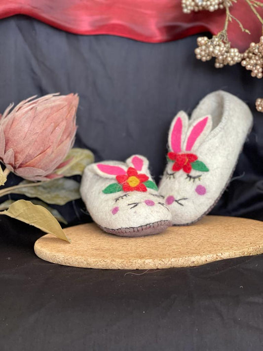 Chaussons mongols lapin